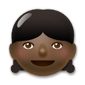 Girl Emoji with Dark Skin Tone, LG style