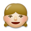 Girl Emoji with Medium-Light Skin Tone, LG style