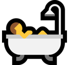 Person Taking Bath Emoji, Microsoft style