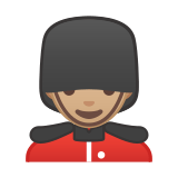 Man Guard Emoji with Medium-Light Skin Tone, Google style