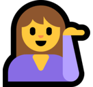 Woman Tipping Hand Emoji, Microsoft style