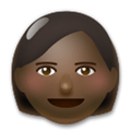 Woman Emoji with Dark Skin Tone, LG style
