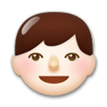 Boy Emoji with Light Skin Tone, LG style