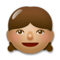 Girl Emoji with Medium Skin Tone, LG style