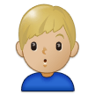 Man Pouting Emoji with Medium-Light Skin Tone, Samsung style