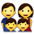 Family: Man, Woman, Boy, Boy Emoji, LG style