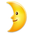 First Quarter Moon Face Emoji, Samsung style