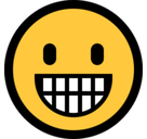 Grinning Face Emoji, Microsoft style