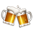 Clinking Beer Mugs Emoji, Samsung style