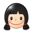Girl Emoji with Light Skin Tone, Samsung style