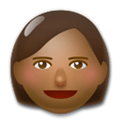 Woman Emoji with Medium-Dark Skin Tone, LG style