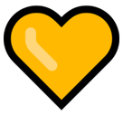 Yellow Heart Emoji, Microsoft style
