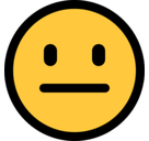 Straight Face Emoji, Microsoft style