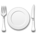 Fork and Knife with Plate Emoji, LG style