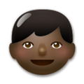 Boy Emoji with Dark Skin Tone, LG style