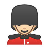 Man Guard Emoji with Light Skin Tone, Google style