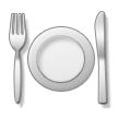 Fork and Knife with Plate Emoji, Samsung style