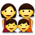 Family: Woman, Woman, Boy, Boy Emoji, LG style