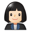 Woman Office Worker Emoji with Light Skin Tone, Samsung style