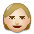 Woman Emoji with Medium-Light Skin Tone, LG style