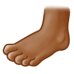 Foot Emoji with Medium-Dark Skin Tone, Samsung style
