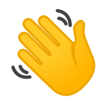 Waving Hand Emoji, Google style