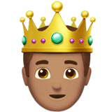Prince Emoji with Medium Skin Tone, Apple style