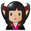 Vampire Emoji with Medium-Light Skin Tone, Samsung style