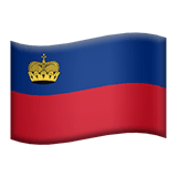 Flag: Liechtenstein Emoji, Apple style