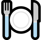 Fork and Knife with Plate Emoji, Microsoft style