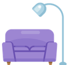 Couch and Lamp Emoji, Facebook style