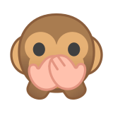 Speak-No-Evil Monkey Emoji, Google style