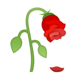 Wilted Flower Emoji, Google style
