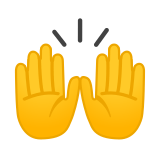 Raising Hands Emoji, Google style