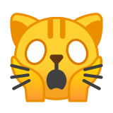 Weary Cat Face Emoji, Google style
