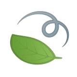Leaf Fluttering in Wind Emoji, Google style