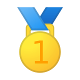 1st Place Medal Emoji, Google style
