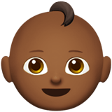 Baby Emoji with Medium-Dark Skin Tone, Apple style