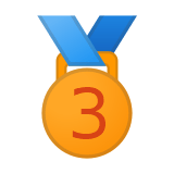 3rd Place Medal Emoji, Google style