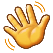 Waving Hand Emoji, Samsung style