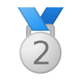 2nd Place Medal Emoji, Google style
