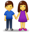 Man and Woman Holding Hands Emoji, Samsung style