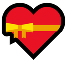 Heart with Ribbon Emoji, Microsoft style