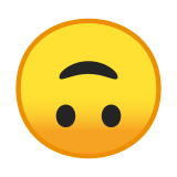 Upside-Down Face Emoji, Google style