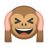 Hear-No-Evil Monkey Emoji, Google style