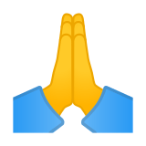 Folded Hands Emoji, Google style