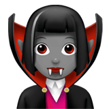 Woman Vampire Emoji with Medium Skin Tone, Apple style