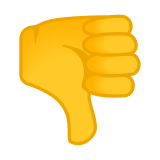Thumbs Down Emoji, Google style