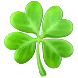 Four Leaf Clover Emoji, Apple style