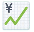 Chart Increasing with Yen Emoji, Facebook style